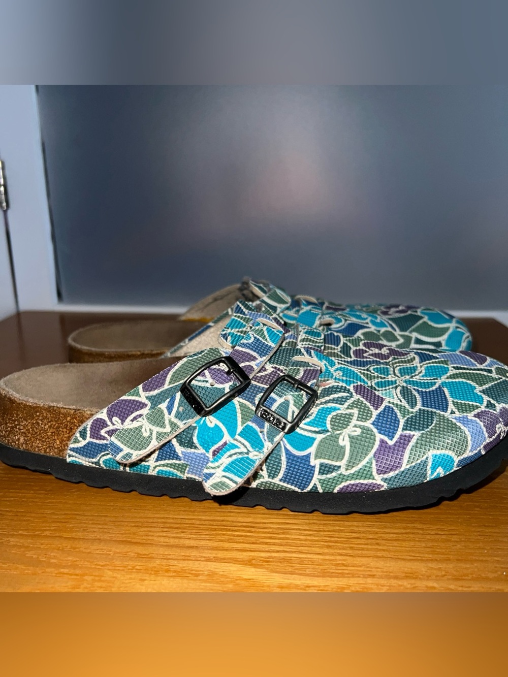 Birkenstock Birkis Maria Floral Slides Size 7